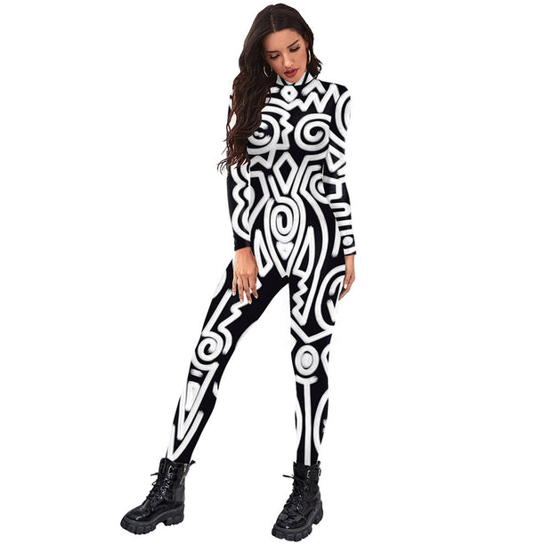 Women's Stretch One-piece Bodysuit Stage Costume