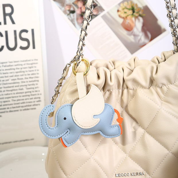 Trending Creative Leather Keychain Pendant Cartoon Doll Ornaments