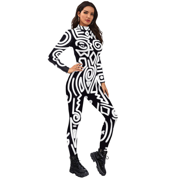 Women's Stretch One-piece Bodysuit Stage Costume