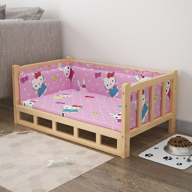 Bed Summer Wooden Wooden Bed Pet Dog Bed