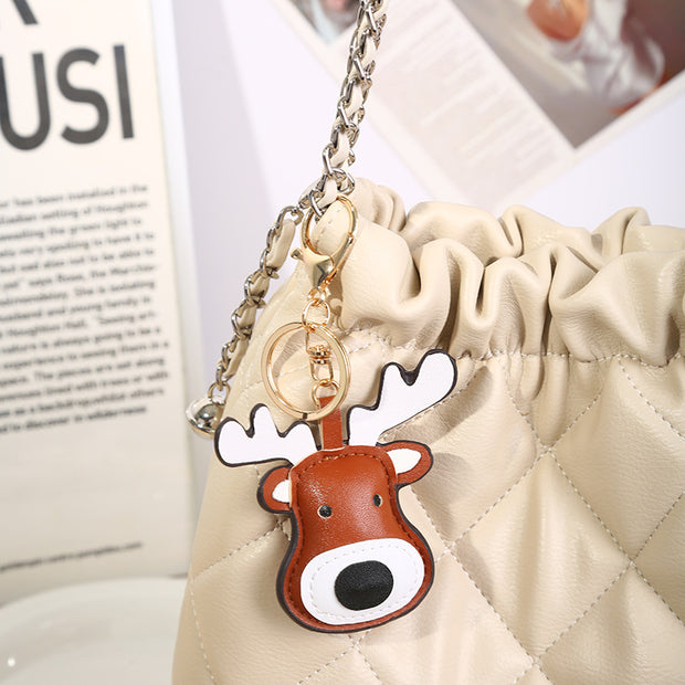 Trending Creative Leather Keychain Pendant Cartoon Doll Ornaments