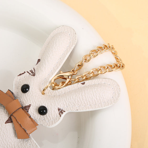 Trending Creative Leather Keychain Pendant Cartoon Doll Ornaments