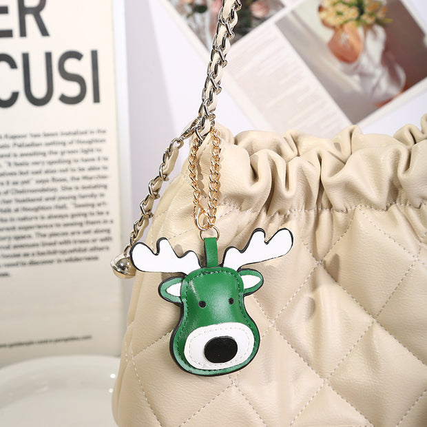 Trending Creative Leather Keychain Pendant Cartoon Doll Ornaments